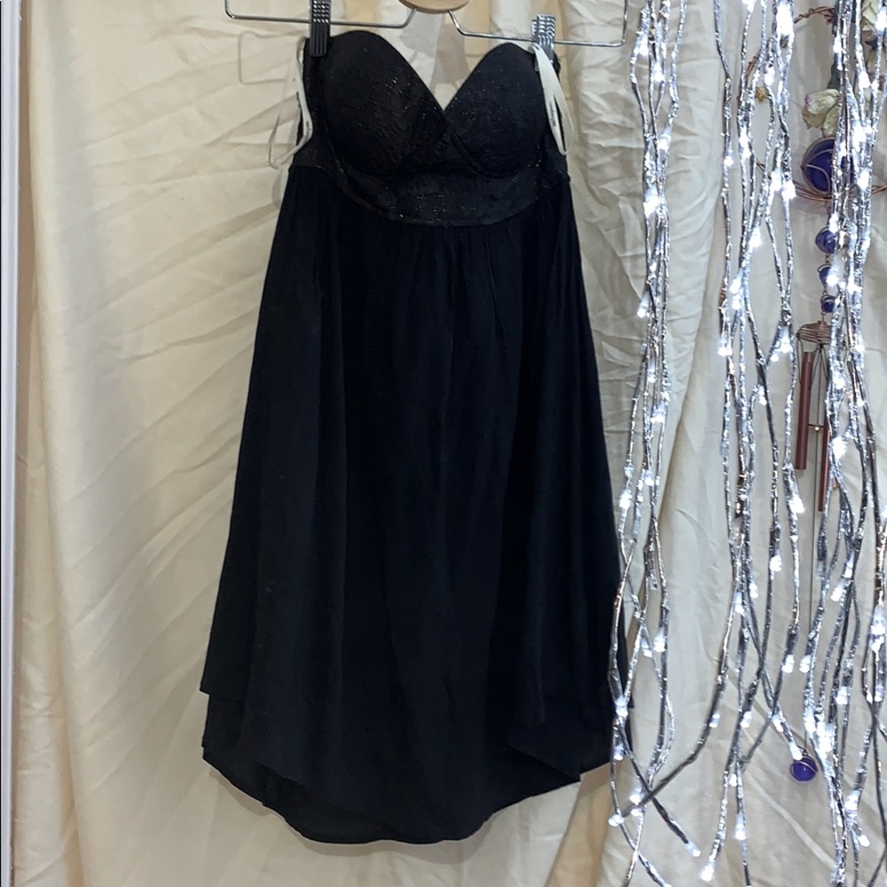 *ONE TEASPOON*~ STRAPLESS MINI BLACK BOOS-TIER